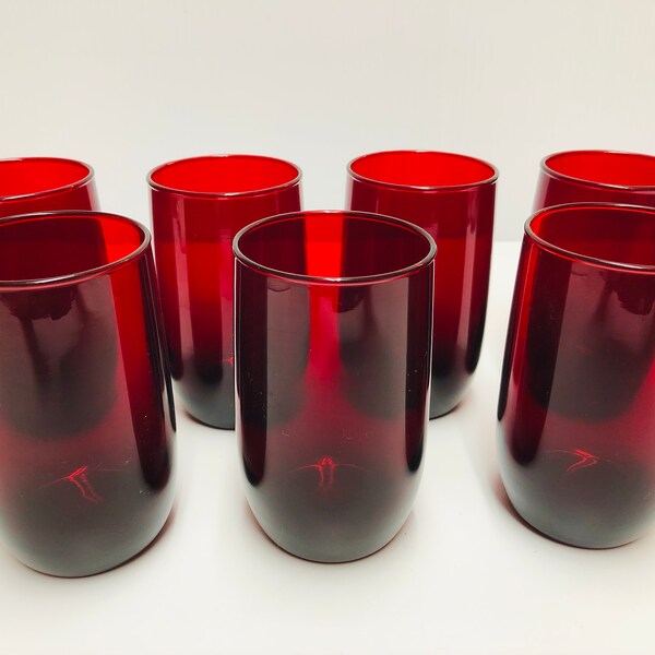 Red Drinking Glasses - Etsy