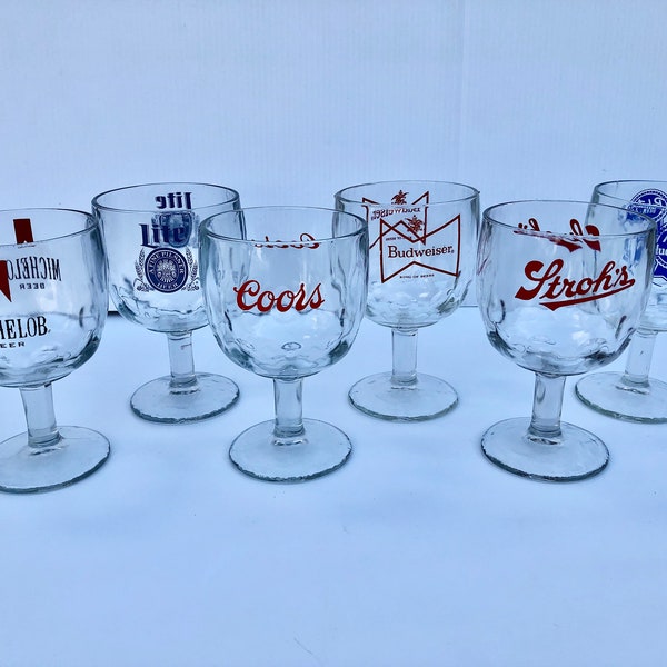 Vintage Beer Glasses Etsy