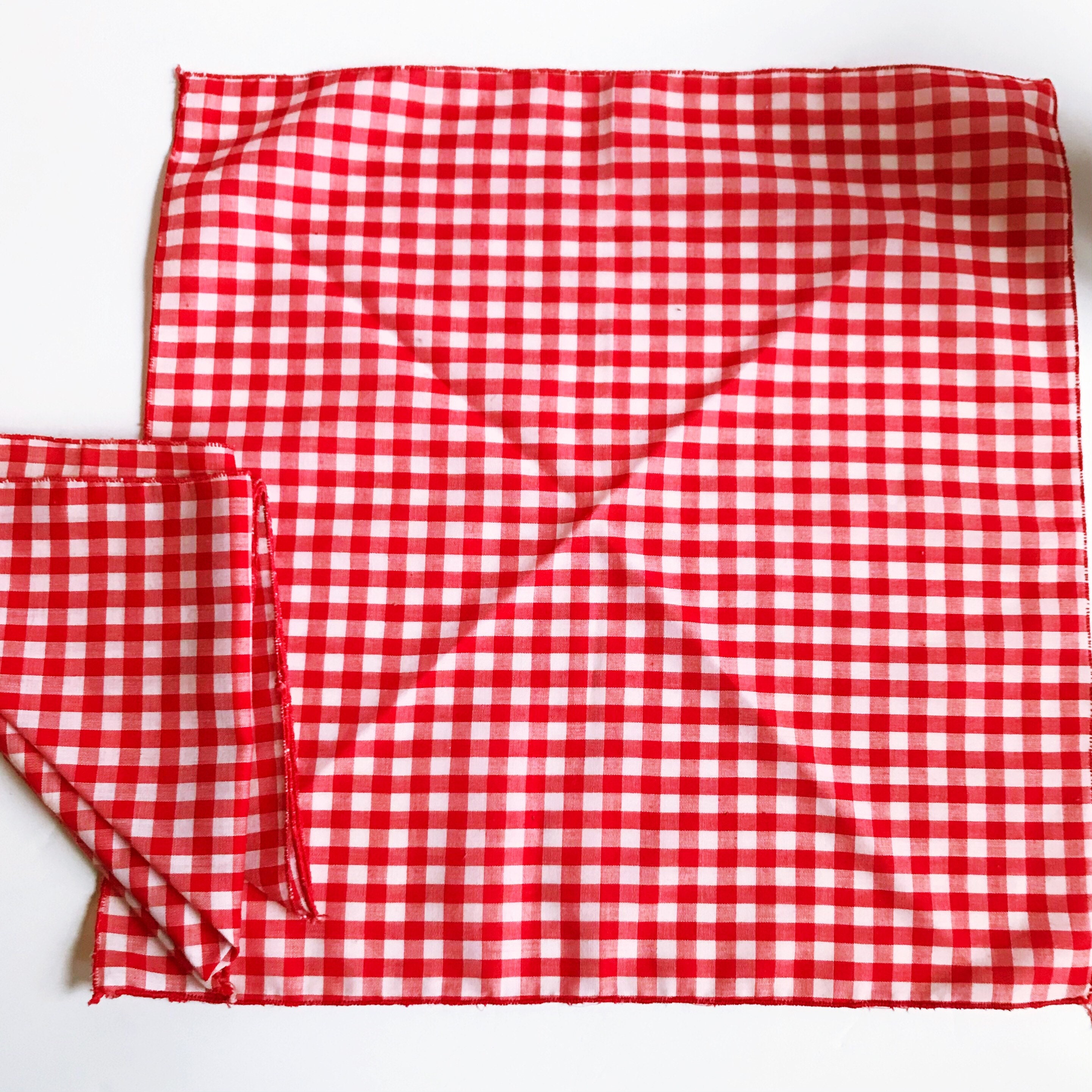 VINTAGE Red & White Gingham Kitchen Set Etsy