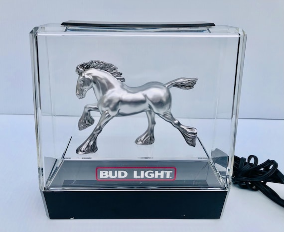Vintage Bud Light Clydesdale Light up Sign – Anheuser-busch Bar