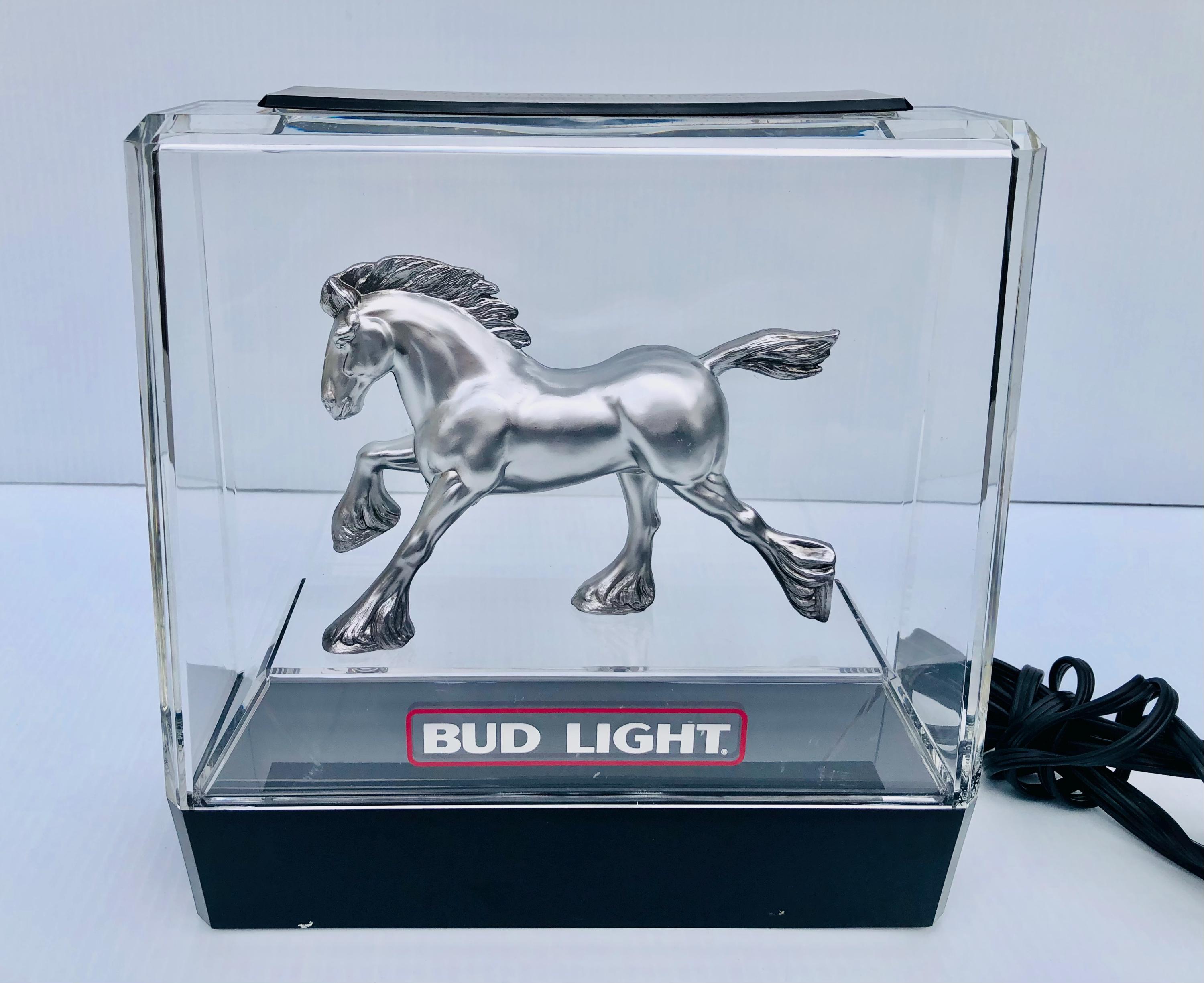 Vintage Bud Light Clydesdale Light up Sign – Anheuser-busch Bar