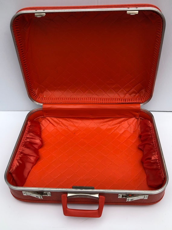 Vintage JCPenny Orange Luggage Set, Hard Surface … - image 7