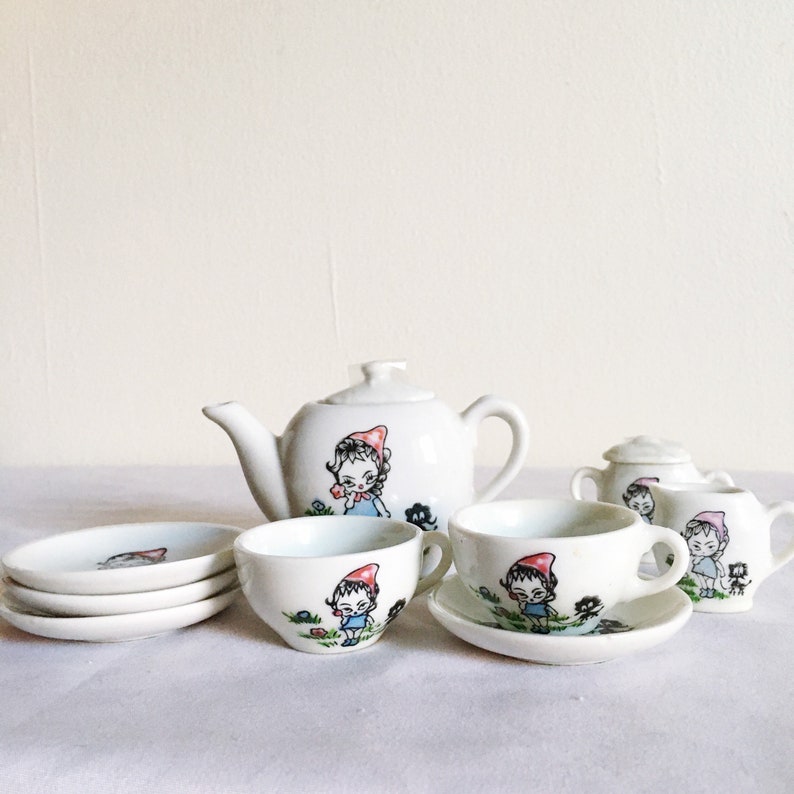 vintage japanese miniature tea set