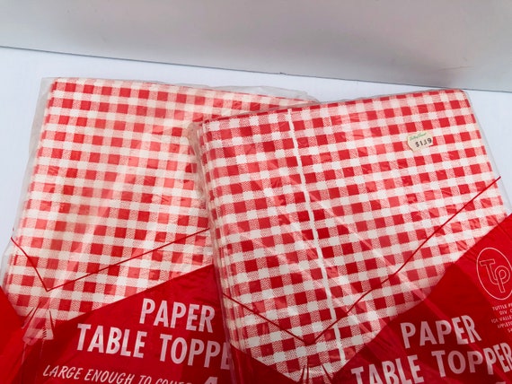 slank Vader fage Ongewijzigd Vintage rood en wit geruit papieren tafelkleden nooit - Etsy België
