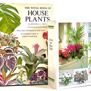 Vintage 1970s Hardback House Plants Book Set of 2 - Gorgeous, Colorful Photos & Illustrations, First Editions