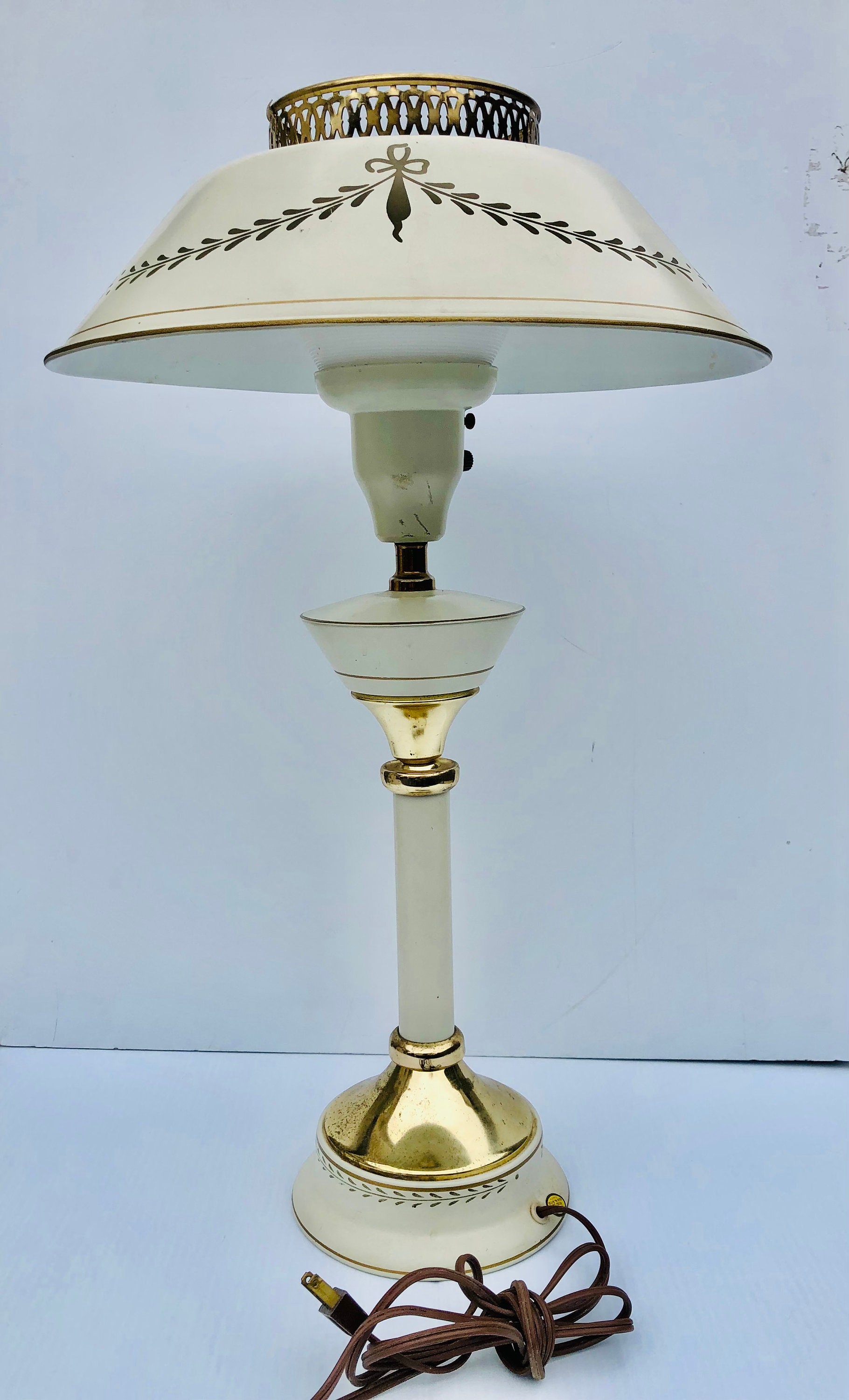 Vintage cheap toleware lamps