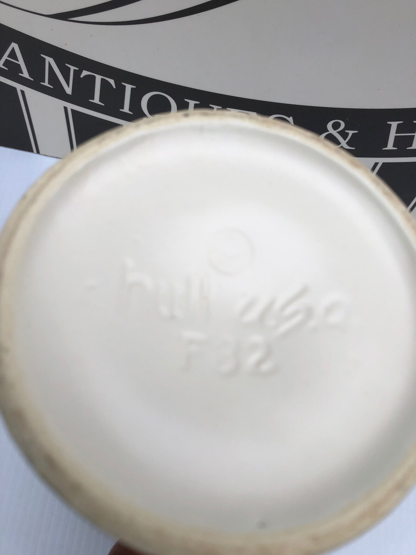 Vintage Marked Hull Pottery White Matte Tall Pedestal Etsy