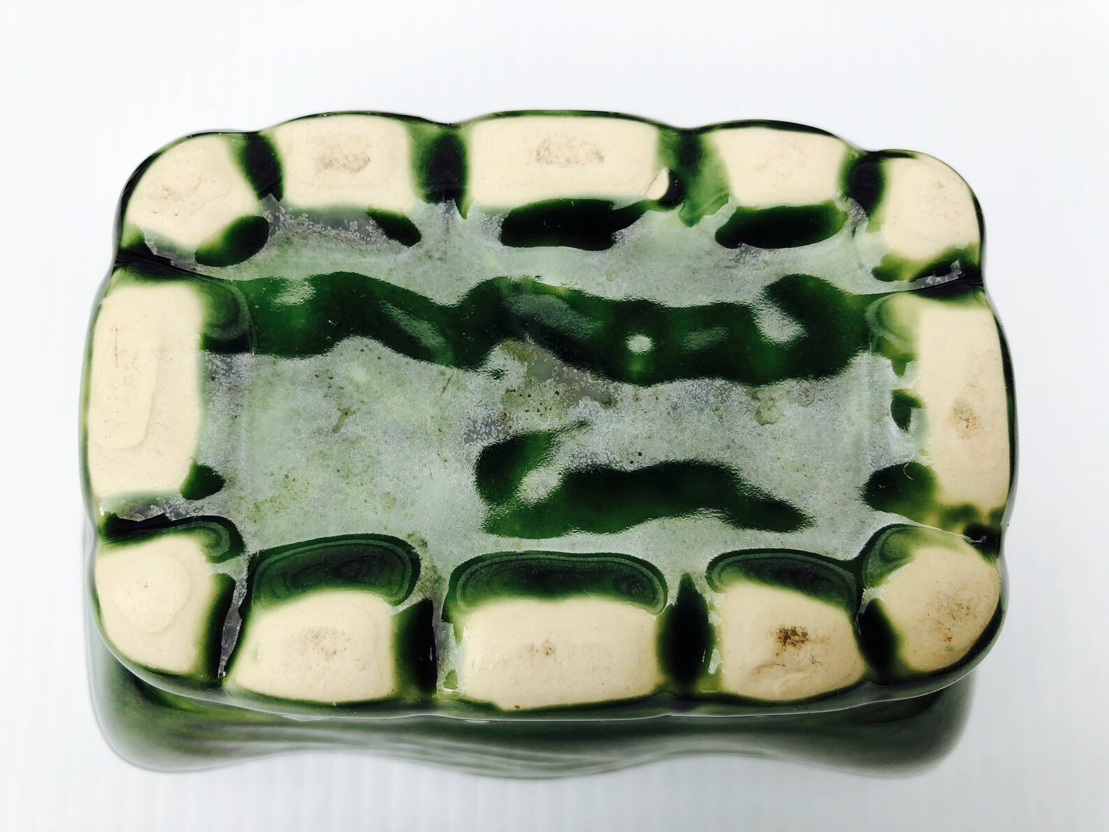 Rare Cookson USA Pottery Planter 4806 Rectangle Green Etsy