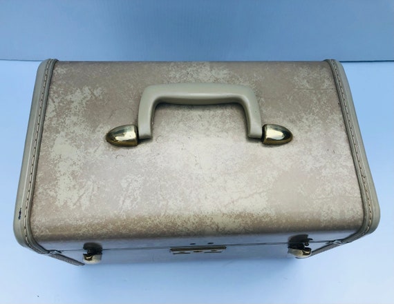 Valise Rigide Vintage Samsonite Train Case Streamlite - Marron - Occasion