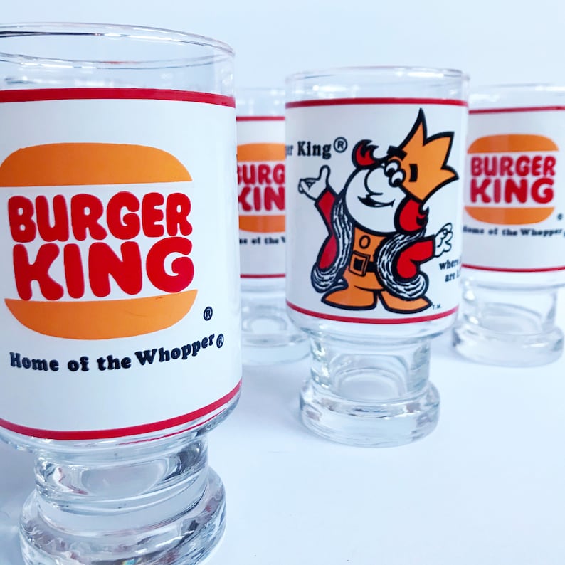 VINTAGE Burger King beverage glasses Etsy