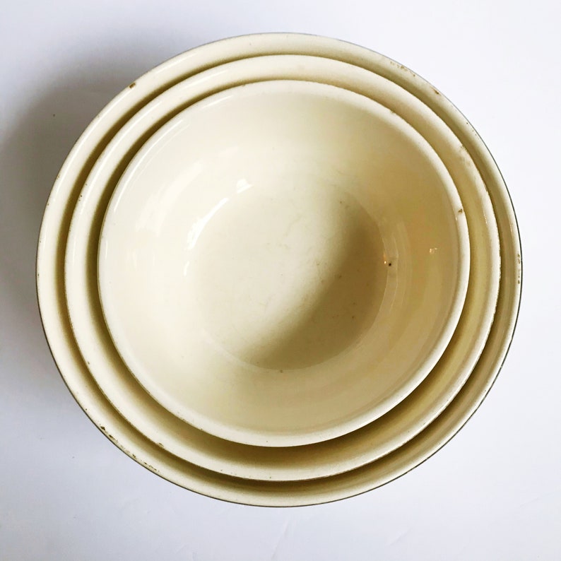 VINTAGE | Hall's Ironstone Nesting Bowls - Etsy
