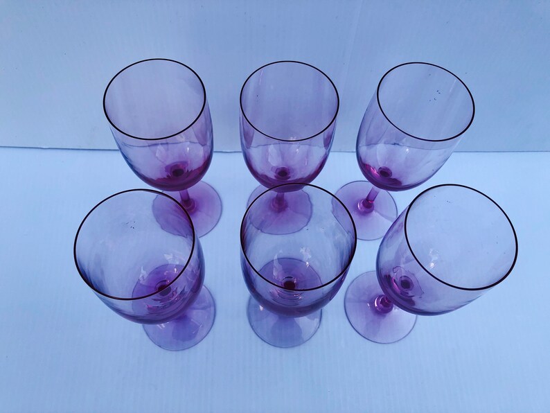 Vintage Pink Fostoria Wine Glasses Set of 6 Rare Etsy