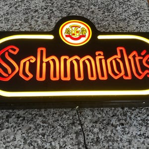 Schmidt Beer Lighted Sign - Etsy
