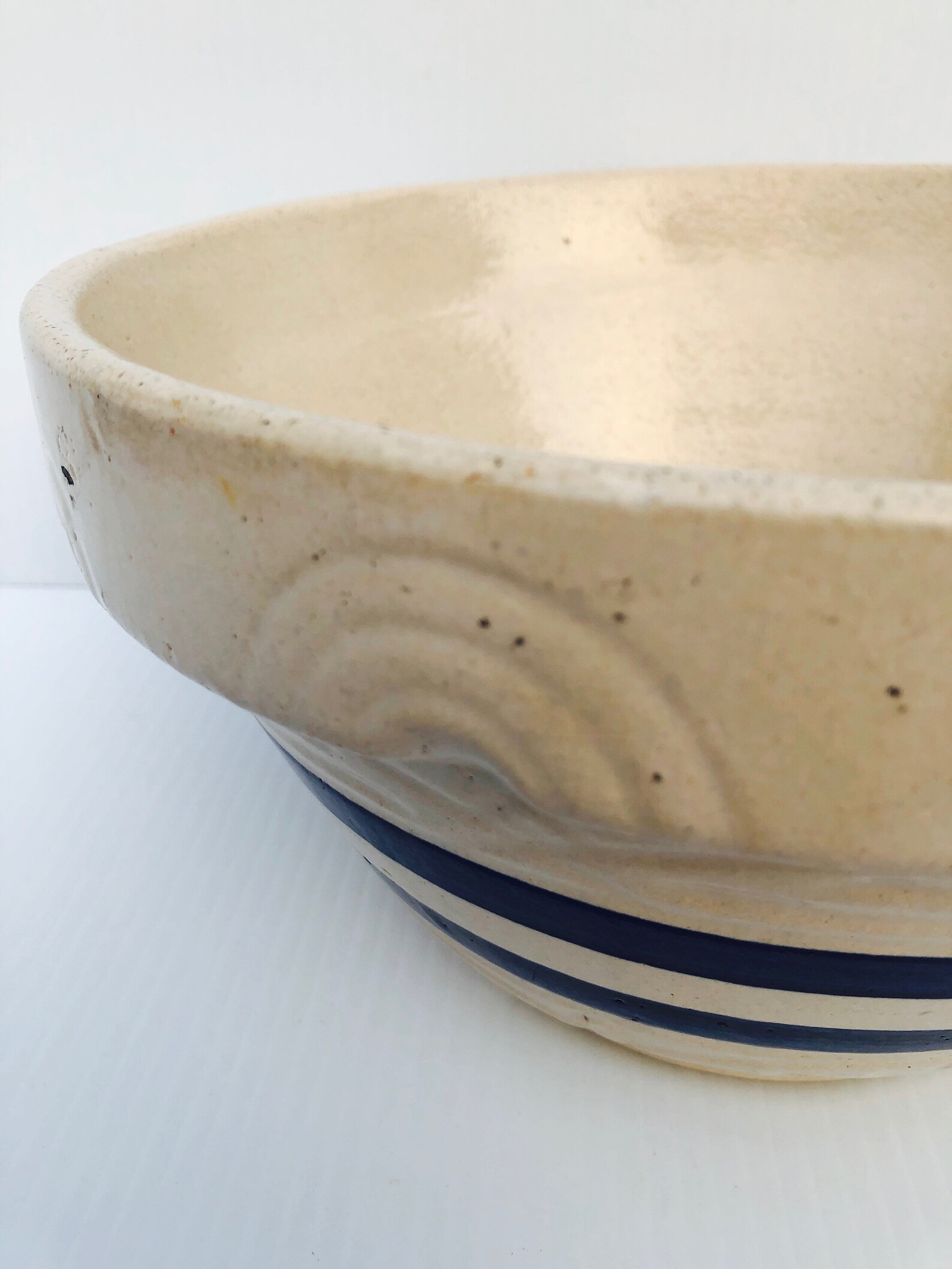 Antique Large Roseville Crock Pottery Bowl Original Double | Etsy