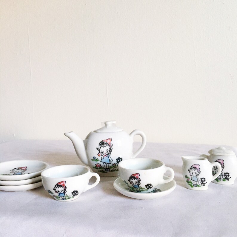 vintage japanese miniature tea set
