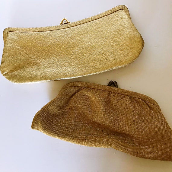 VINTAGE | pair of gold clutch purses