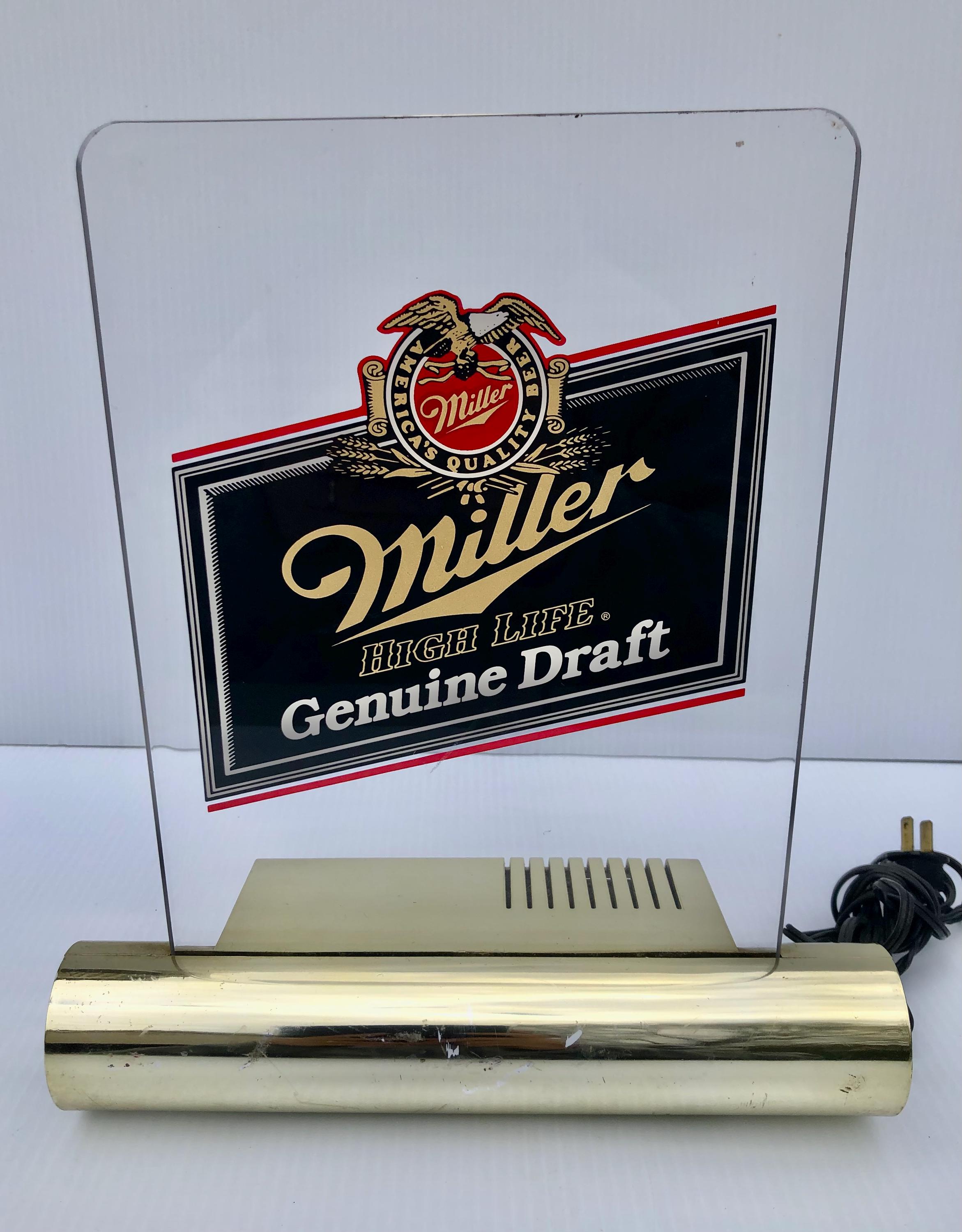 Vintage Miller Genuine Draft Bar Light, Tavern Cash Register