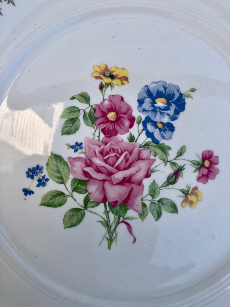 Vintage Floral China Plates Delight by Good Housekeeping Etsy