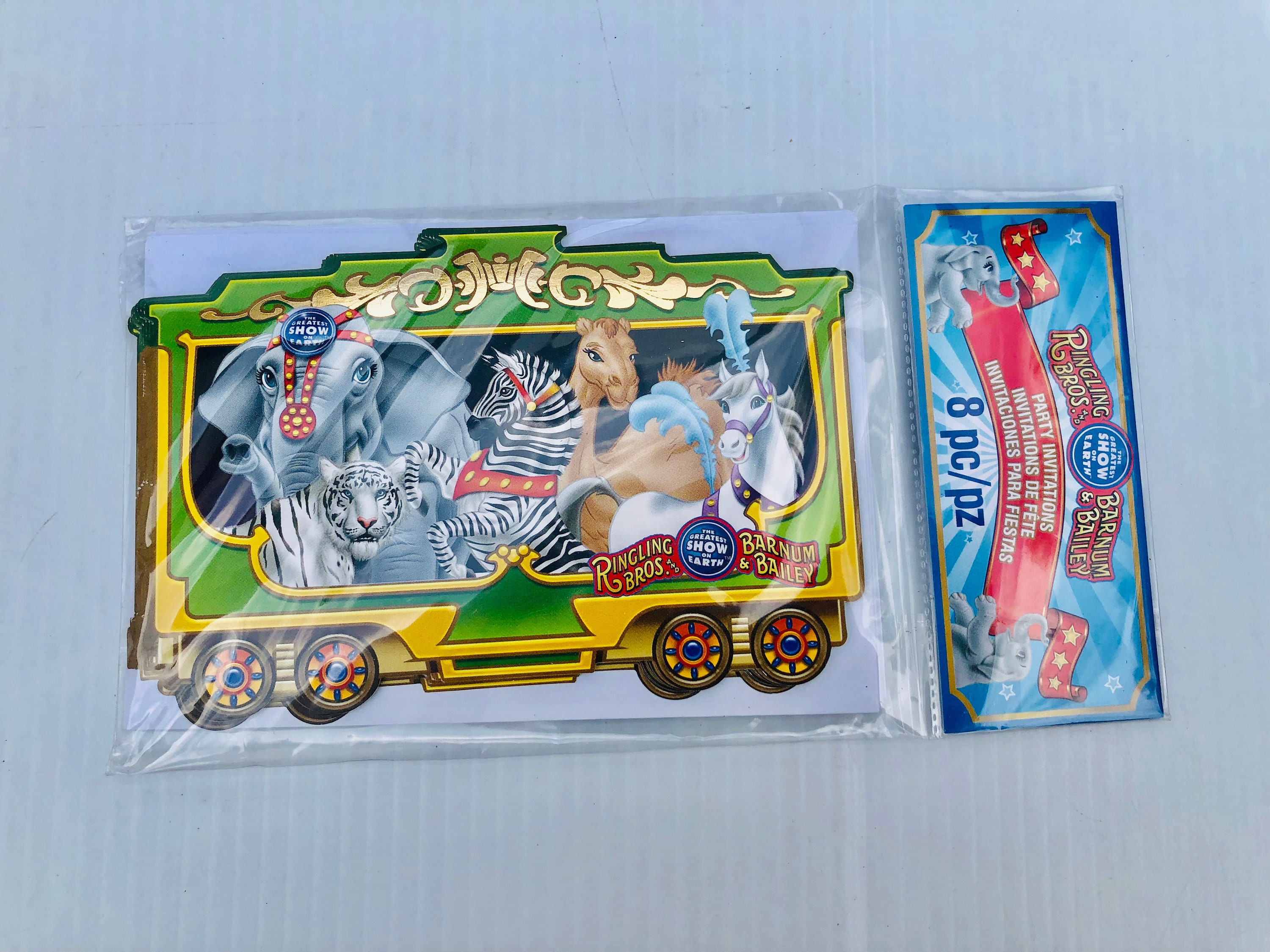 Vintage Circus Party Lot Carnival Straws Ringling Bros Barnum and Bailey Party Invitations Clown Plates Circus Napkins Favor