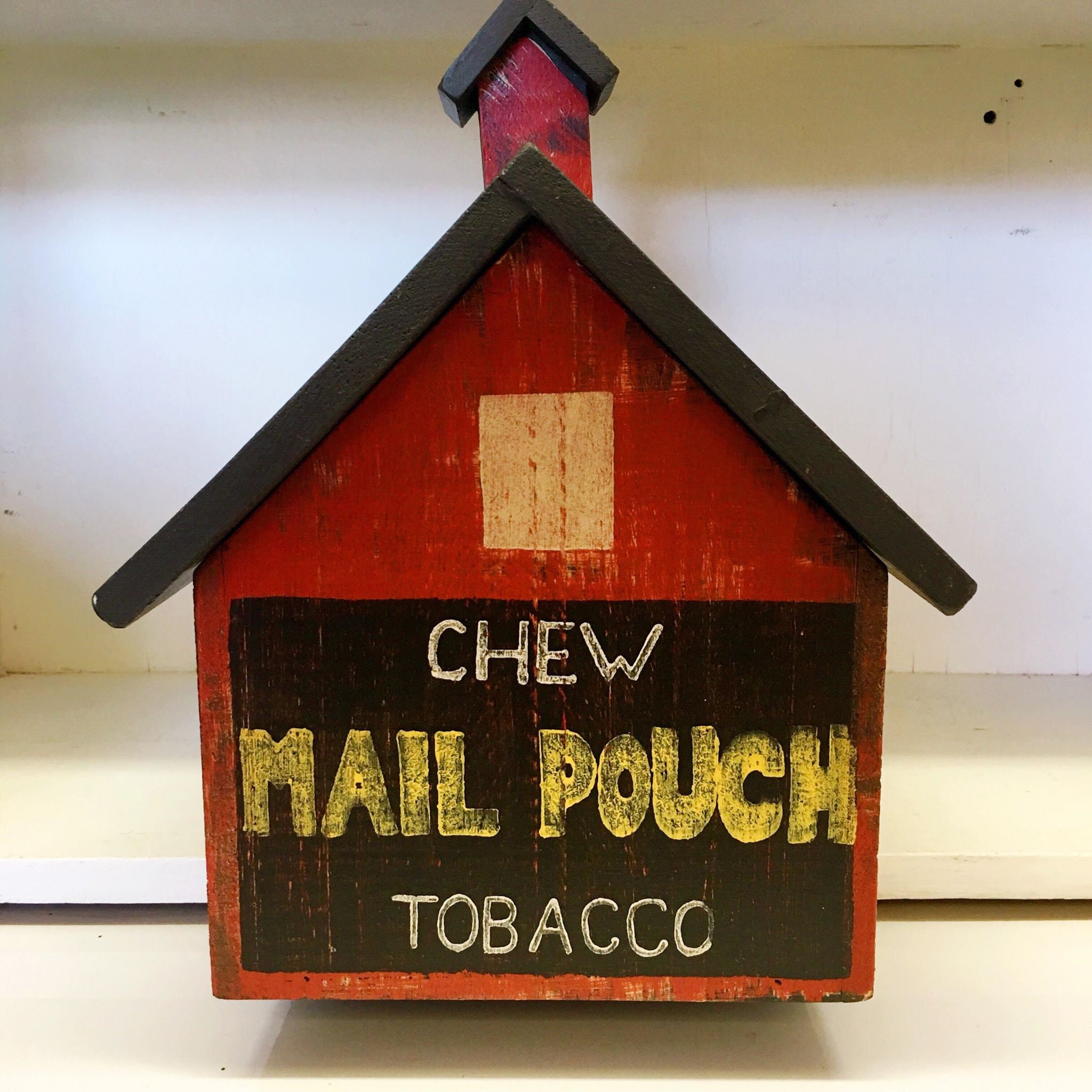 Vintage Wooden Chew Tobacco Mail Pouch Barn With Removable Etsy