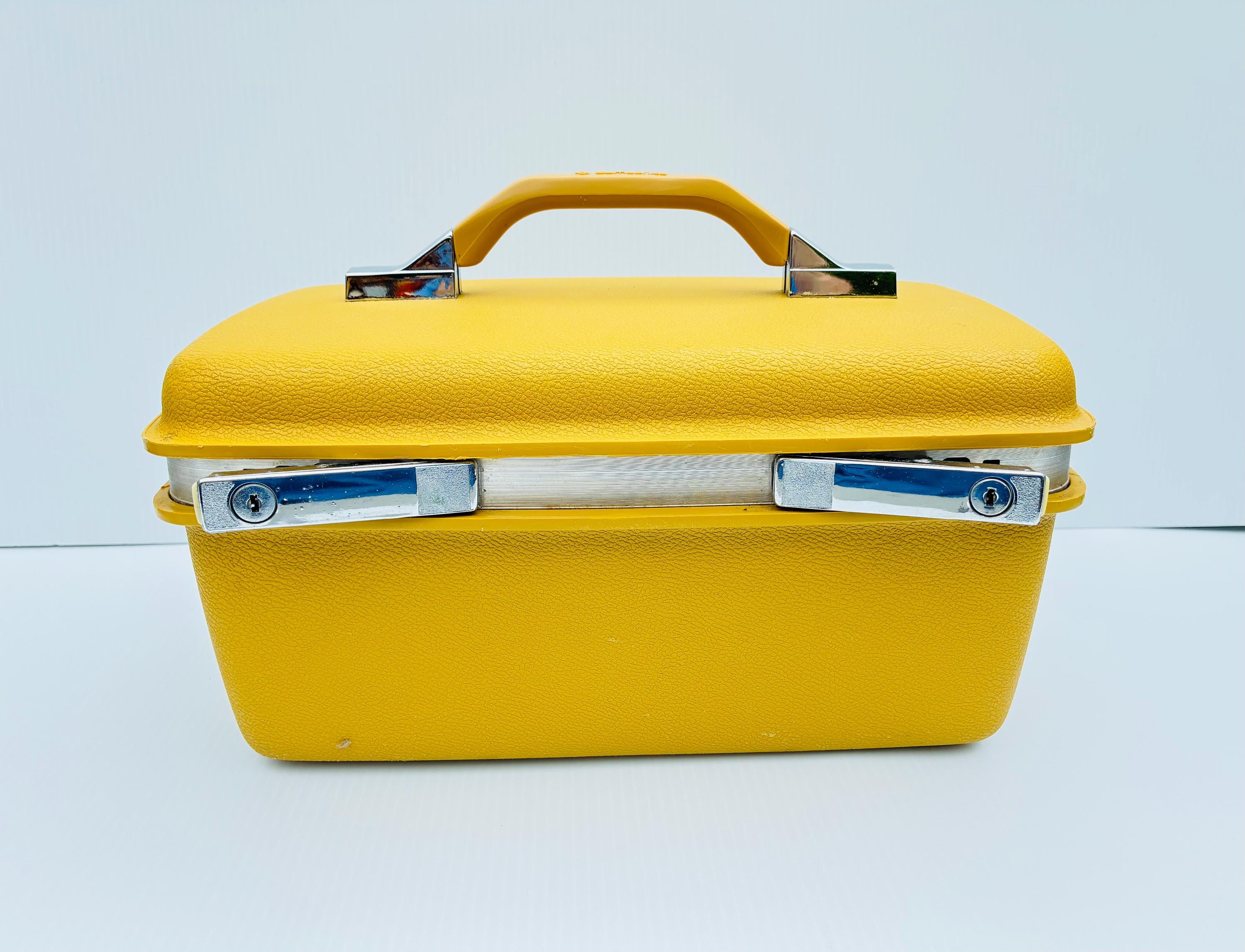 チャイビンテージ　サムソナイト　samsonite トランクケースイエロー Samsonite Yellow Hard Case Suitcase - Etsy