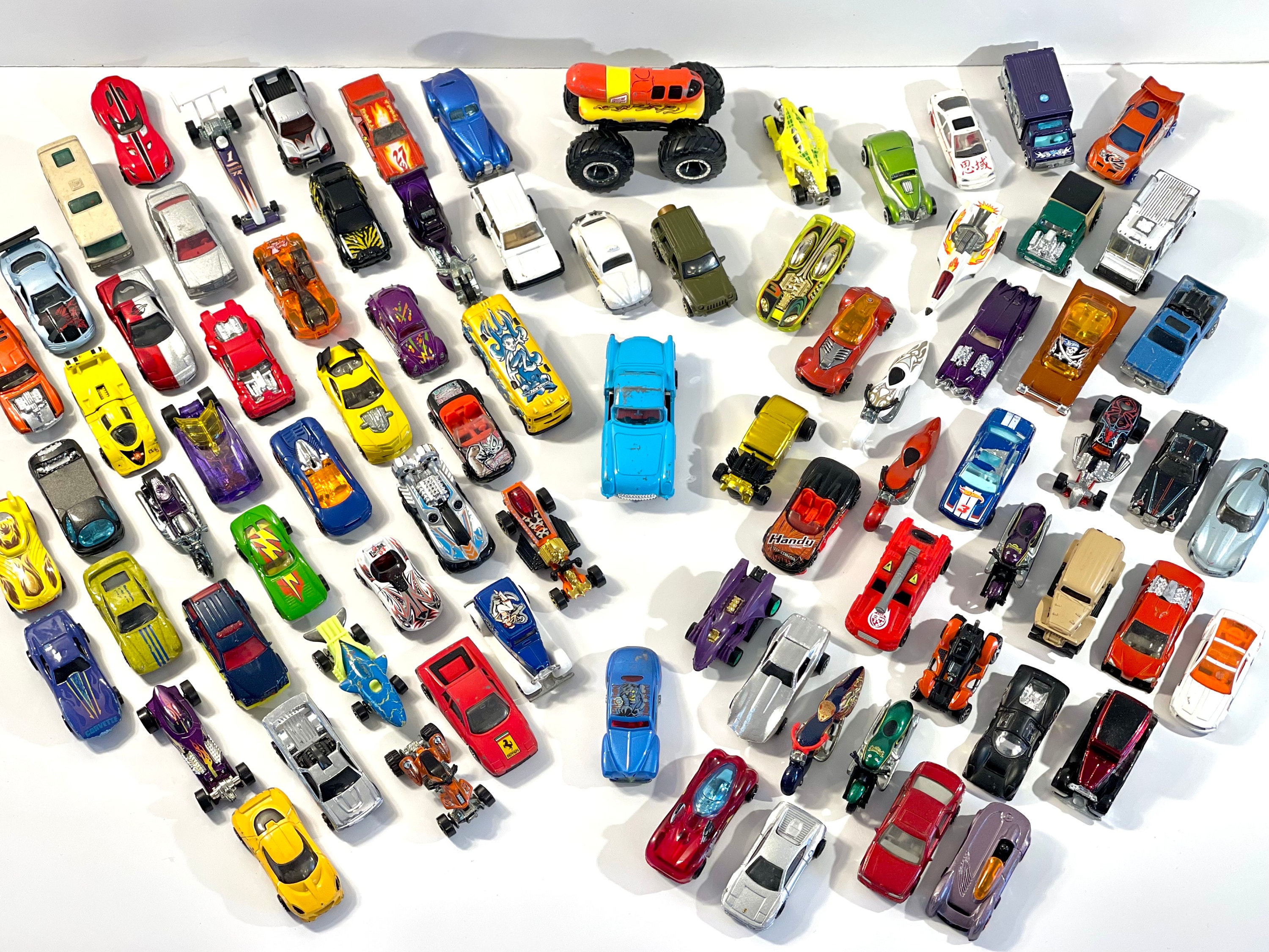 Lotto Di 45+ Veicoli Hot Wheels E Matchbox - Misti, Scala 1:64, Usati Ma In Ottimo Stato