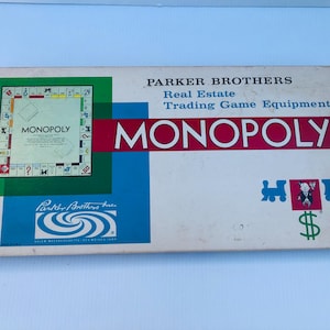 Vintage Parker Brothers Monopoly Game, 1961 Complete Game Board  Set, Collectible Monopoly Game, Vintage Board Games, Real Estate Game, Gift