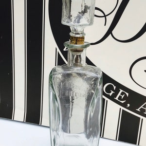 Vintage, Glass, Colonial Liquor Decanter, With Original Cork Stopper
