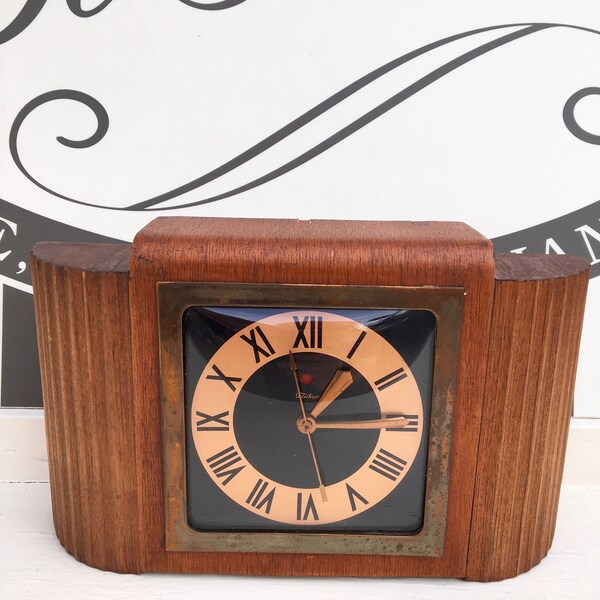Antique Electric Mantel Clock Etsy
