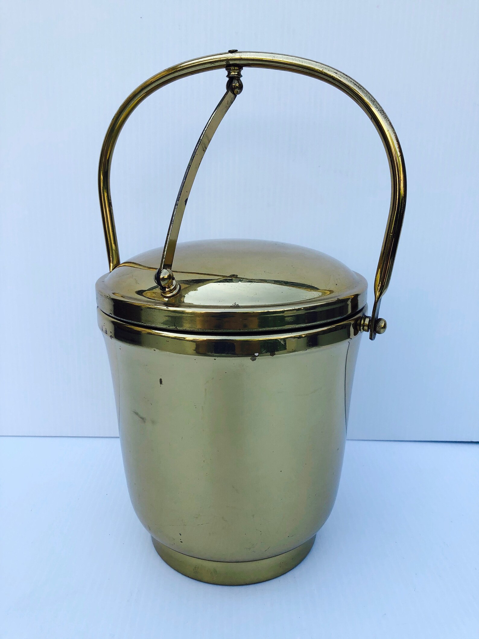 Vintage Brass Ice Bucket With Solid Aluminum Insert Made in Etsy