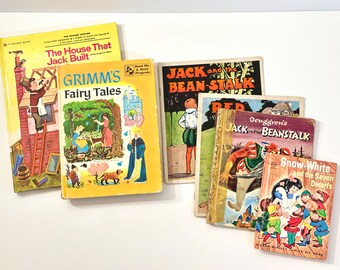 ヴィンテージ児童書6冊セット – グリム童話、ゴールデンブック、リネン