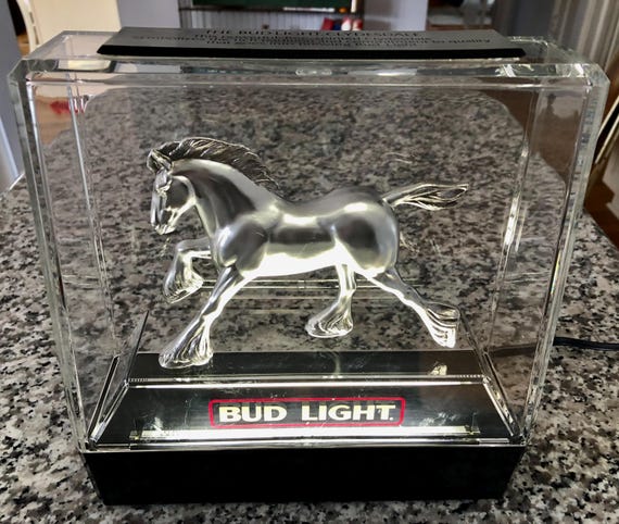 Vintage Bud Light Clydesdale Light up Sign – Anheuser-busch Bar
