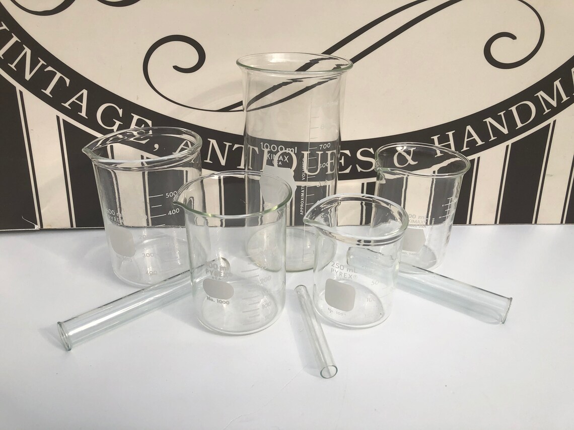 Vintage Eight Piece Glass Pyrex Laboratory Chemistry Set - Etsy