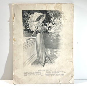 Antique 1909 B. Altman + Co. New York, Spring and Summer, 1909 Fashion Magazine, Authentic Historical Fashion Catalog