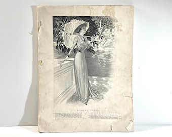 1909 B. Altman & Co. Modekatalog, antikes Frühjahr / Sommermagazin