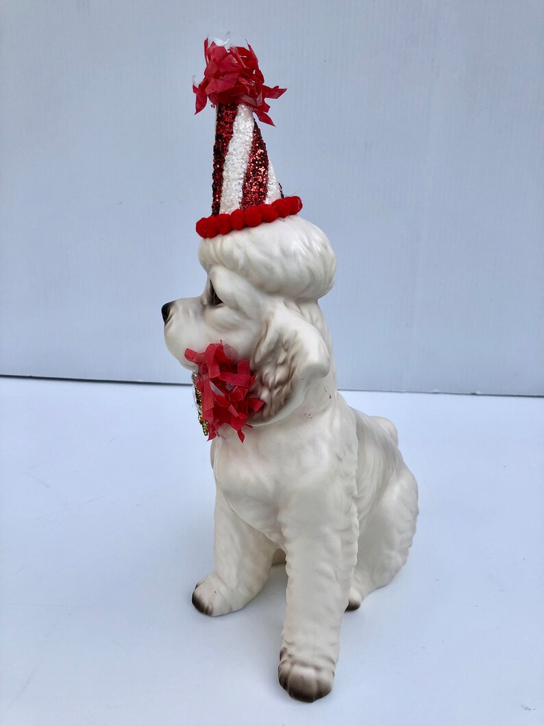 Vintage Ceramic Poodle Figure Large Vintage Circus Poodle Etsy