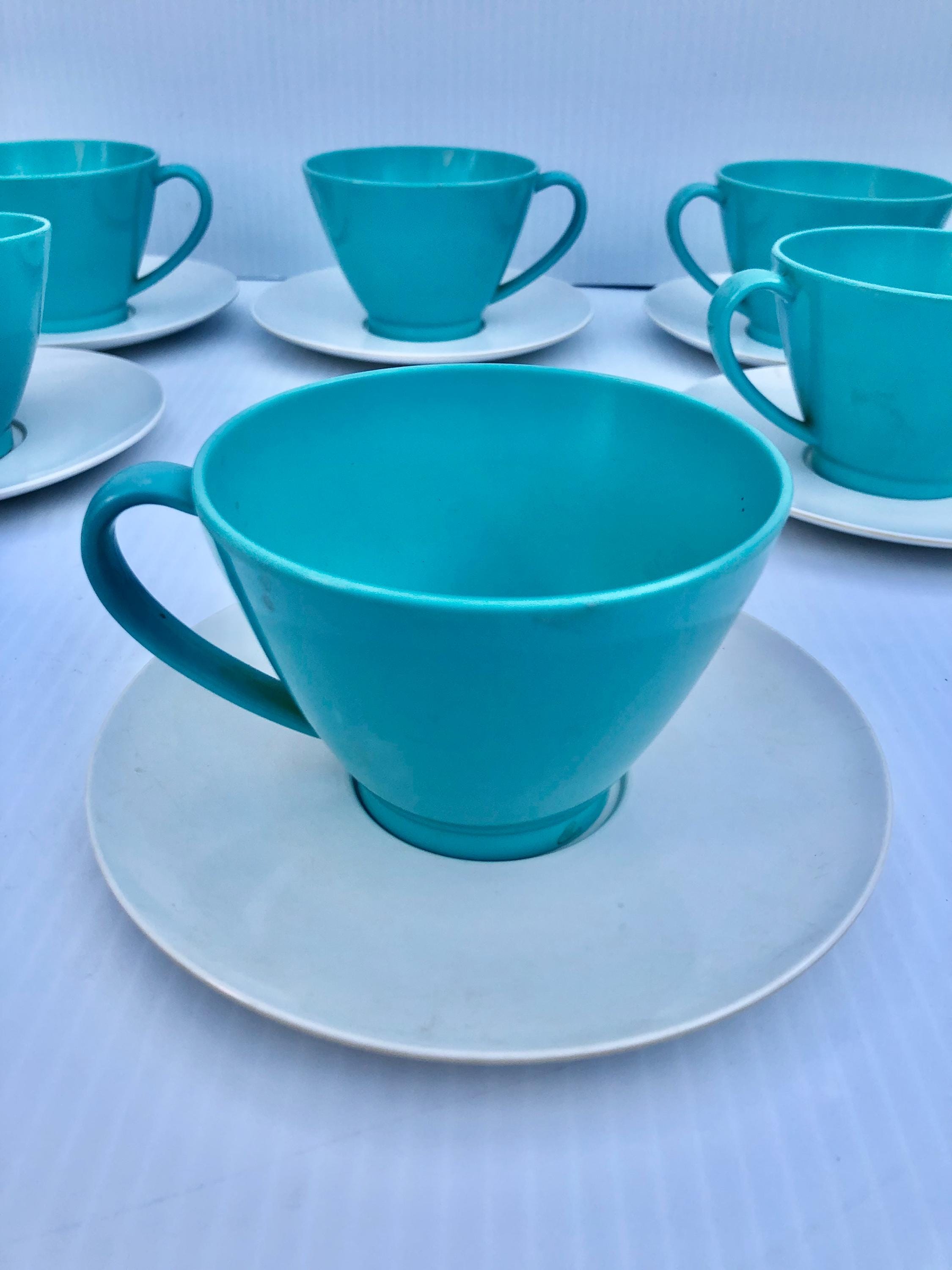 Vintage Turquoise Floral Melmac Dish Set, 38 Piece Lenox Ware - Etsy