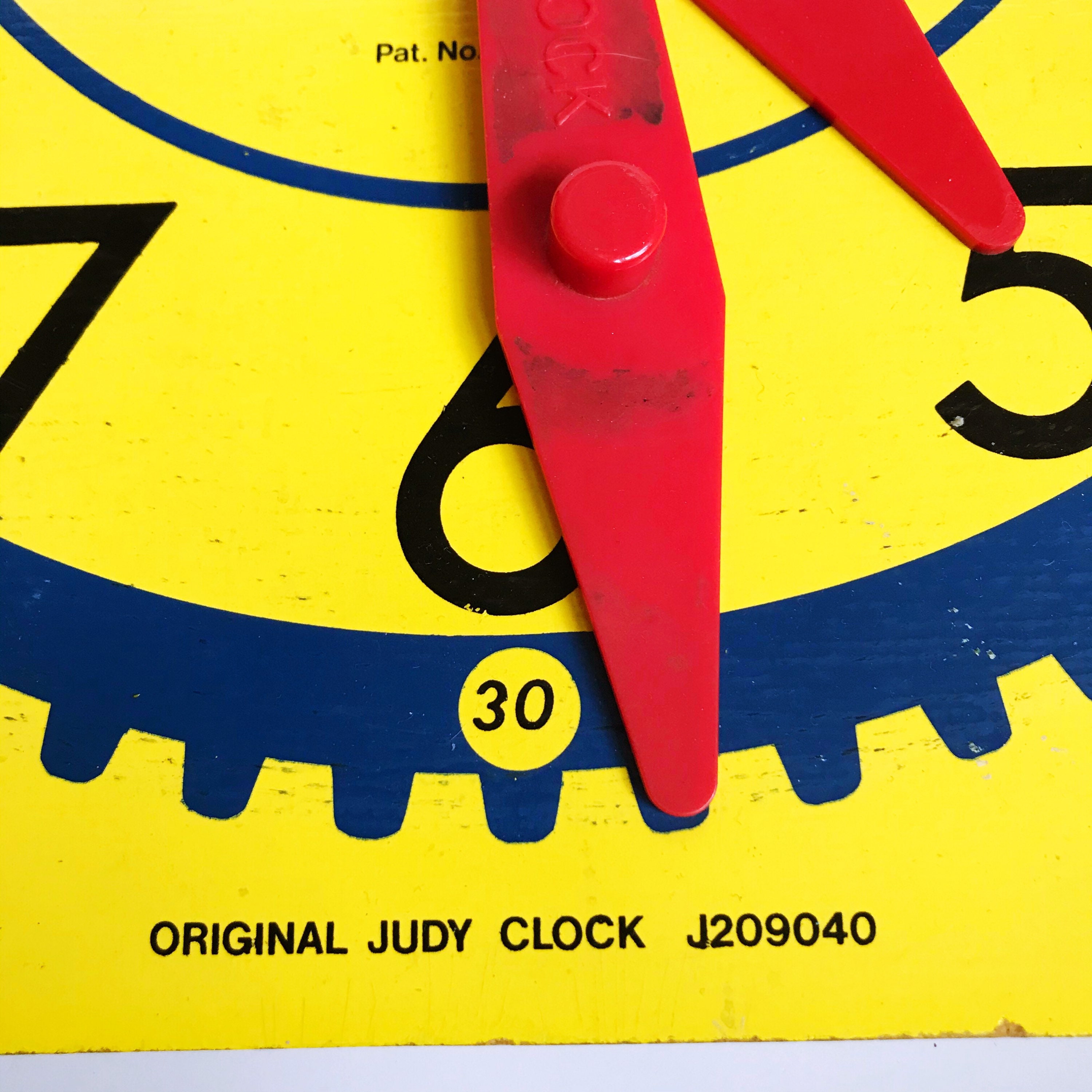 Vintage Educational Learning Clock Toy Large Judy Clocks Etsy