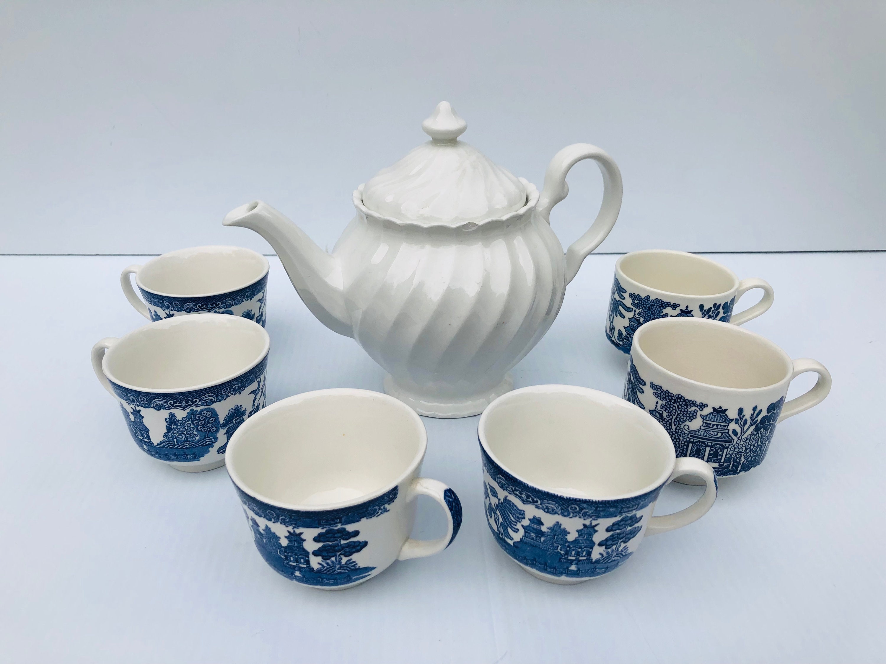 Vintage England 7 Piece Tea Set, Johnson Bros, Regency Ironstone