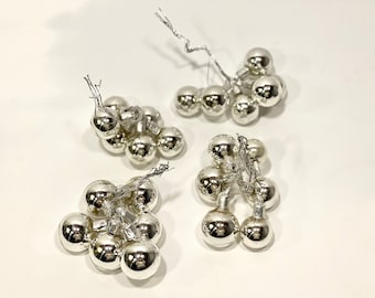 Vintage Rare 1950s Christmas Silver Mercury 6-bulb Cluster Picks, Comes in Sets of 4, 24 Bulbs Per Listing – Excellent Vintage Condition