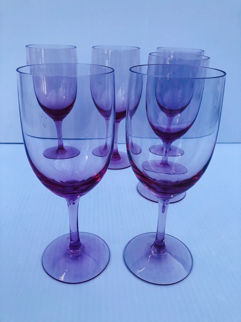 Vintage Pink Fostoria Wine Glasses Set of 6 Rare Etsy