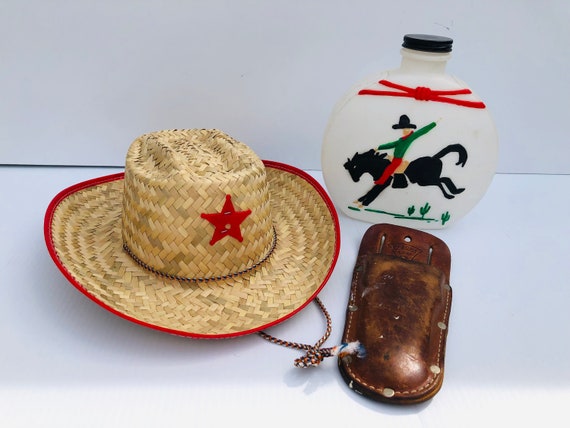 Vintage Cowboy/Cowgirl Toy Lot, Party Decor, 3 Pi… - image 1
