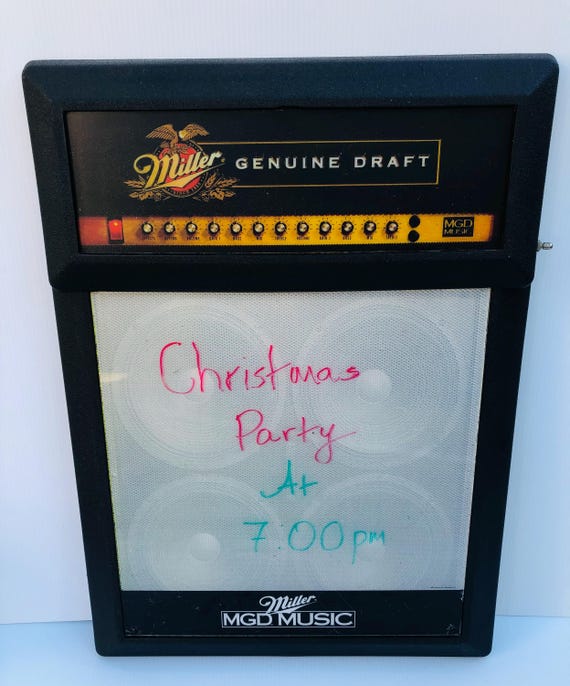 Vintage 1990's Miller MGD Light up Menu Board, Bar Decor (21