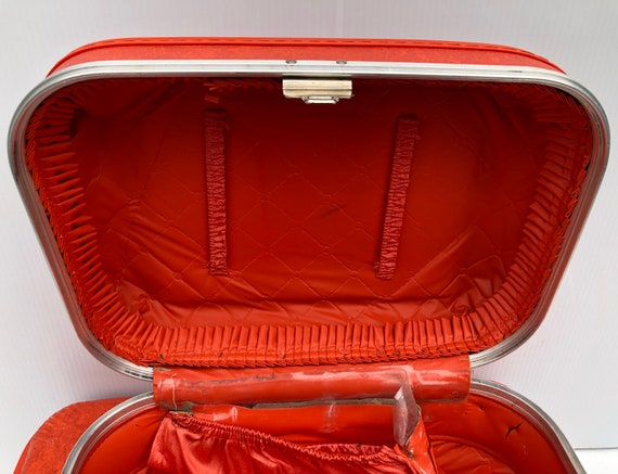 Vintage JCPenny Orange Luggage Set, Hard Surface … - image 6