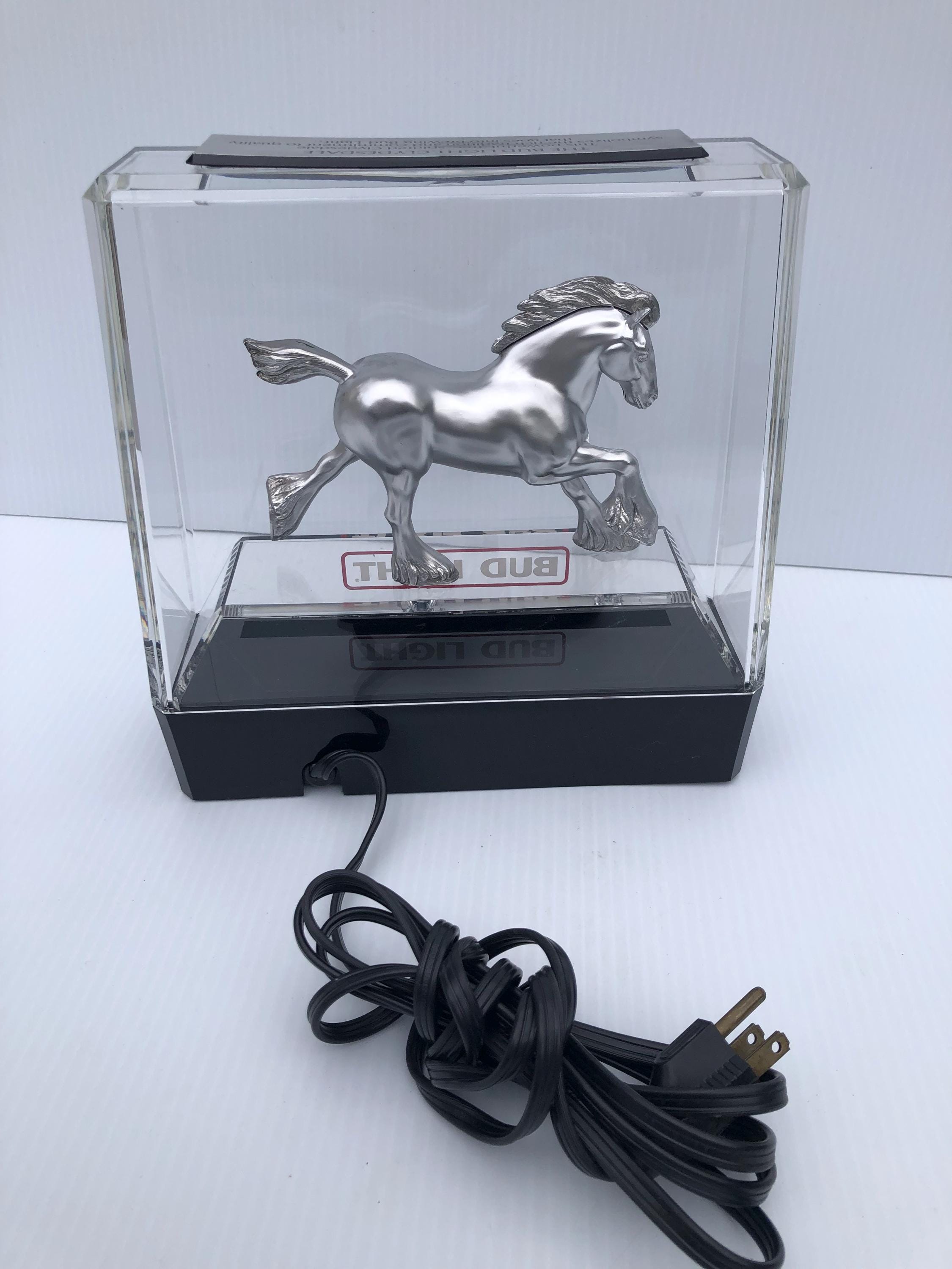 Vintage Bud Light Clydesdale Light up Sign – Anheuser-busch Bar  display picture 1