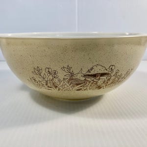 Vintage Pyrex Mixing Bowl with Double Handle Pour Spouts, Forest Fancies Pyrex Bowl 443, Pyrex Mushroom/Toadstool  Cinderella Nesting Bowl
