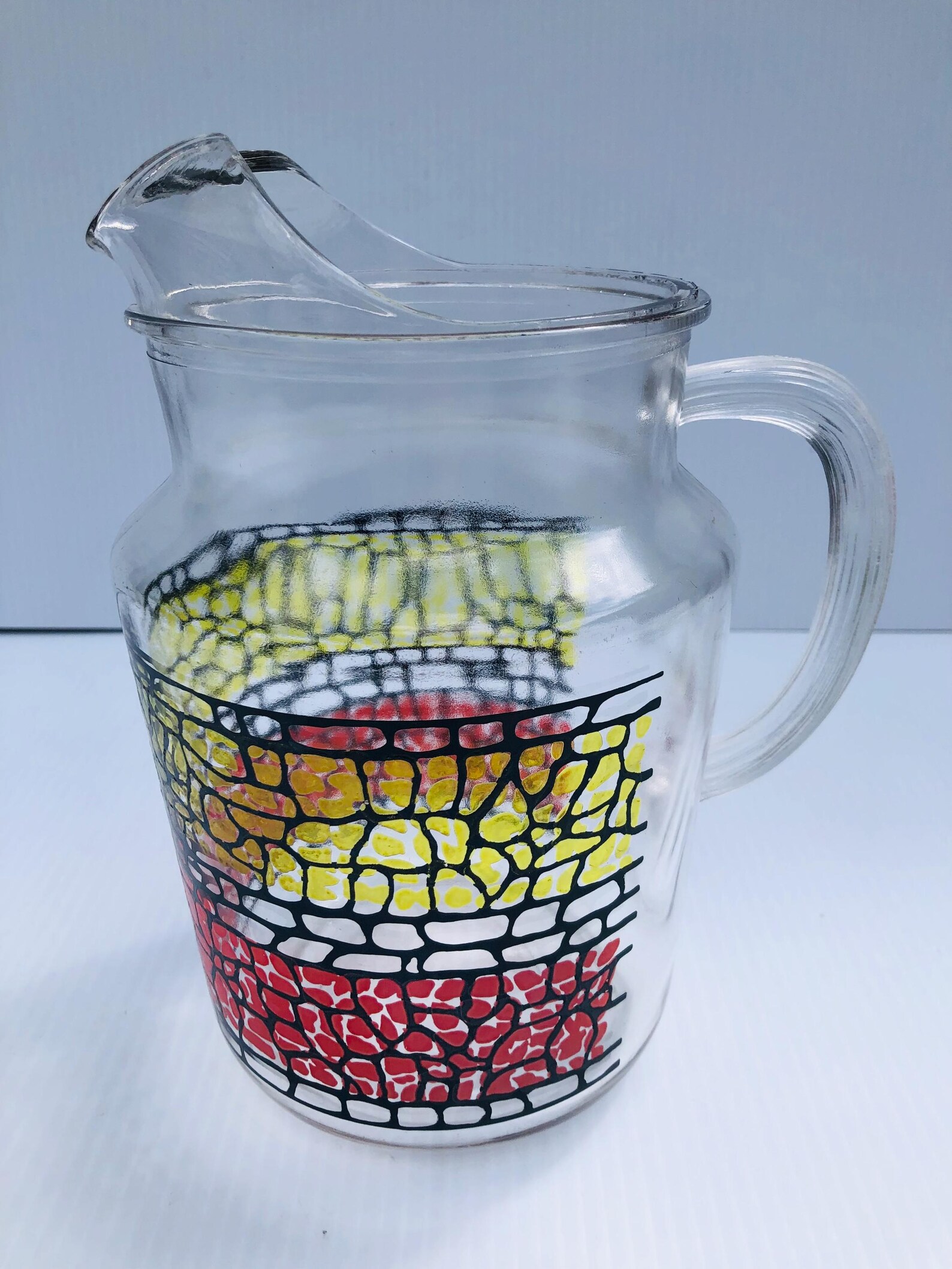 Vintage Glass Pitcher, Cobblestone Pattern, Retro Bar Decor - Etsy