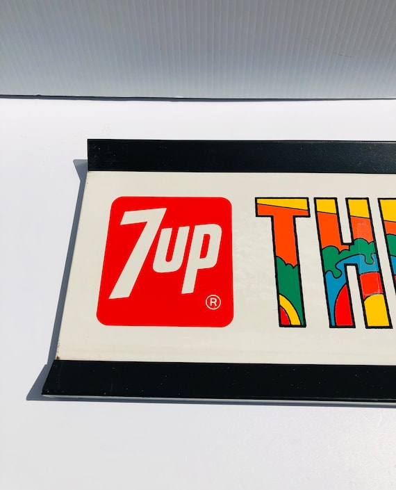 Vintage 7UP THE UNCOLA Peter Maxx Style Metal Sign, Rare
