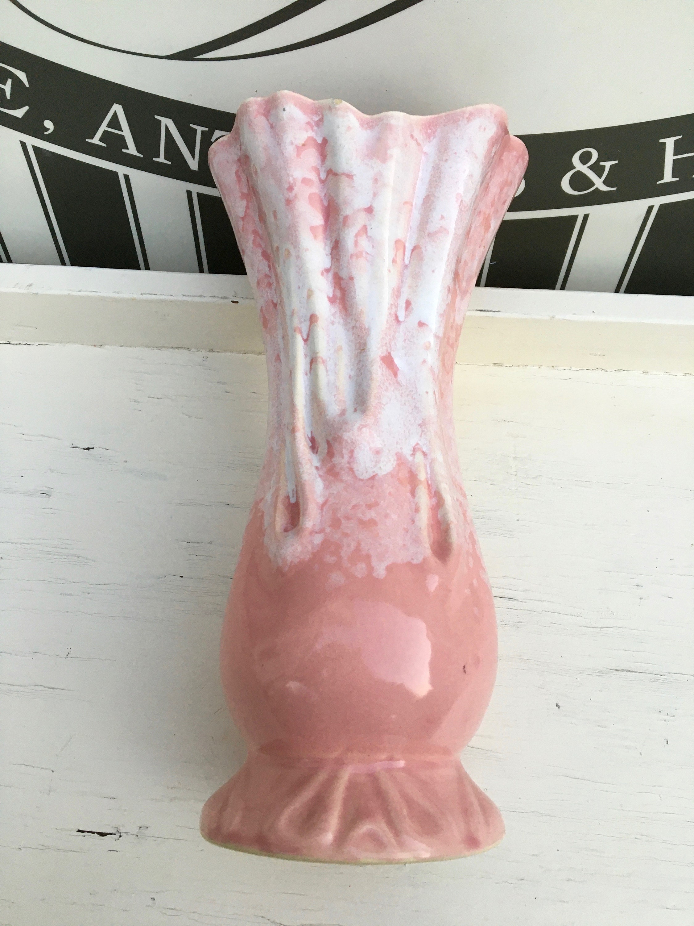 Vintage Pottery Vase Marked USA Number 507 Pink Blush Vintage Etsy