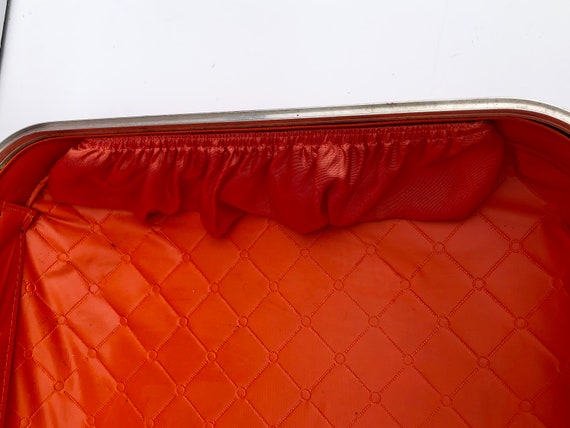 Vintage JCPenny Orange Luggage Set, Hard Surface … - image 9